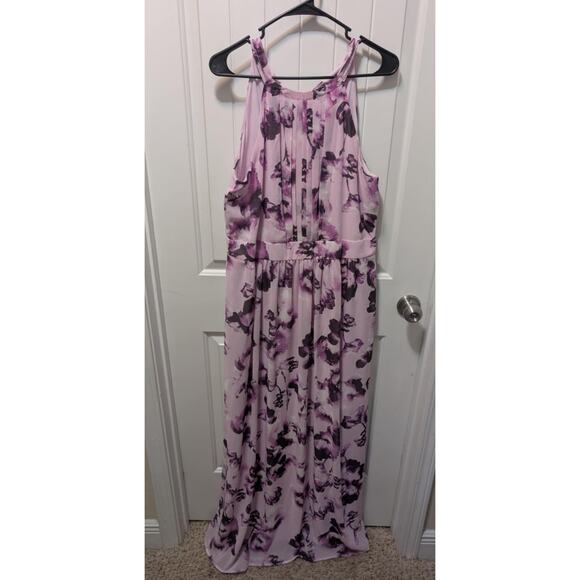 INC International Concepts Womens Purple Floral Maxi Dress Spring Wedding Sz. 16 - Picture 3 of 6